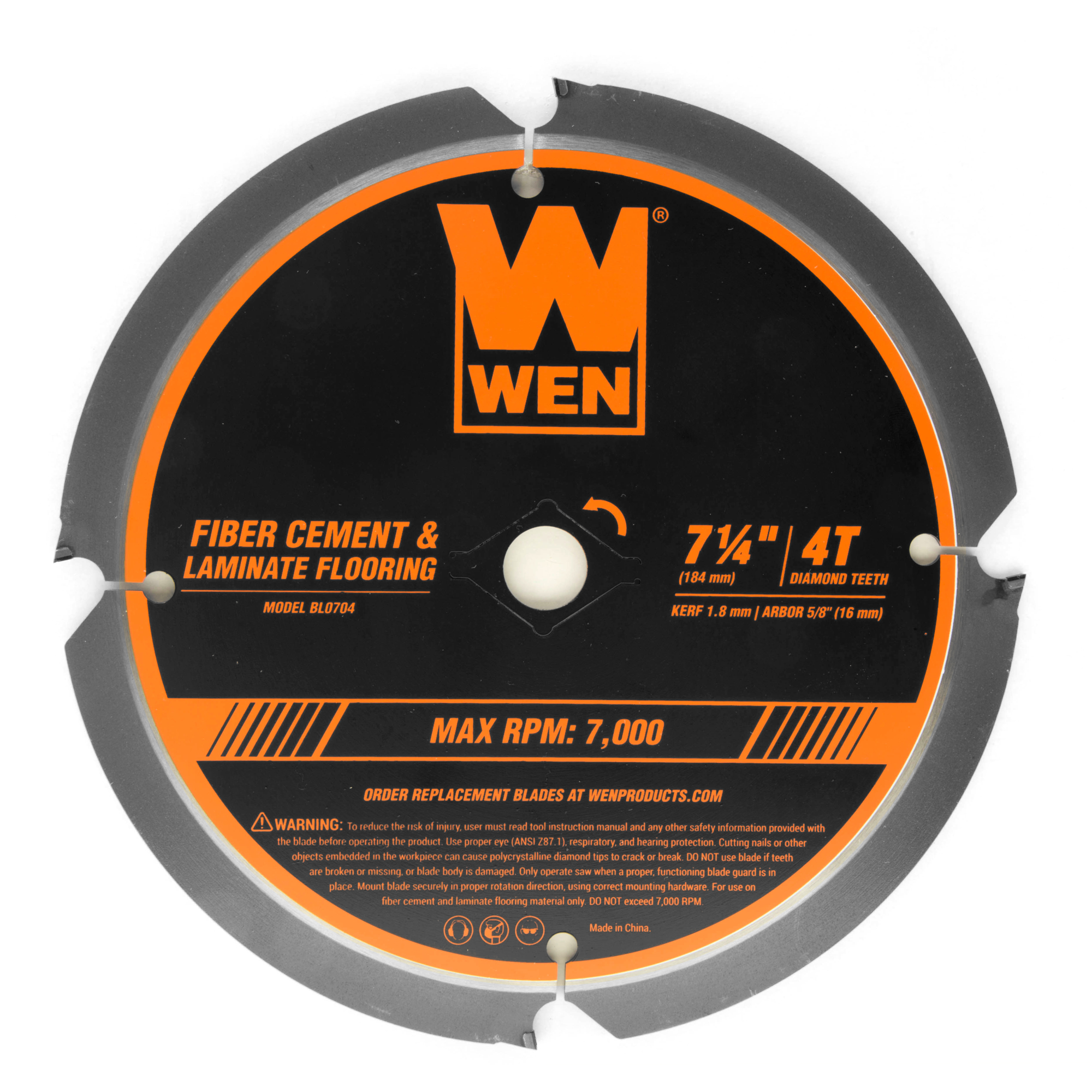 WEN Diamond-Tipped Circular Saw Blade - 7 1/4in. Dia., 4-Tooth, Model# BL0704